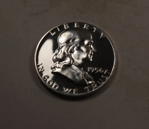 1956 Franklin Half Dollar * Gem Proof (light cameo) * XH817 - Picture 1 of 4