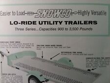 Snowco Lo-Ride Utility Trailers ser 48 54 66 Color 1970 Sales Brochure Manual