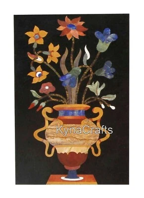 15 x 24 Inches Indoor Table Top , Marble Coffee Table , Flower Art Center table - Image 1 of 4