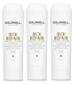 3x Goldwell Dualsenses Rich Repair acondicionador de construcción cabello dañado 200 ml - Imagen 1 de 1