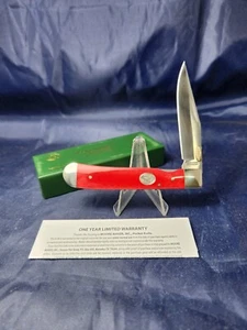 Moore Maker (Germany) 5102 LLG Liner Lock Knife Smooth Red Bone Handles 2024 - Picture 1 of 9