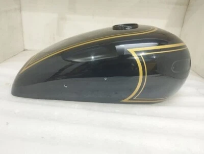 Ariel VB Negro Pintado Con Forro Dorado Gasolina Combustible Gas Tanque Acero |Apto para Foto 1 de 4