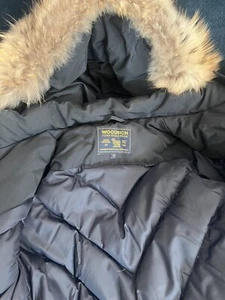 John Rich & Bros Woolrich Navy Down Fur ZipUp Arctic Parka Jacket Coat Kids 10 - Picture 1 of 6