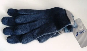 GUANTI ASICS SENIOR BLU 100% ACRILICO TAGLIA M INVERNALI LAVABILI CALDI  VCR91 - Picture 1 of 1