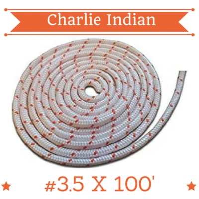 #3,5 - 7/64 de diámetro (2,78 mm) Cuerda de retroceso de nailon trenzado liso premium X 100' (11737) Foto 1 de 2