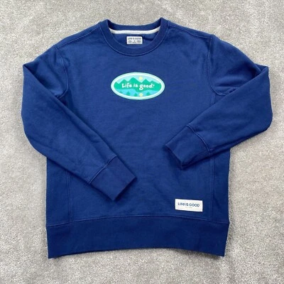 Life is Good ворота пуловер толстовка с длинными рукавами женщин темно-синий размер S - Изображение 1 из 4