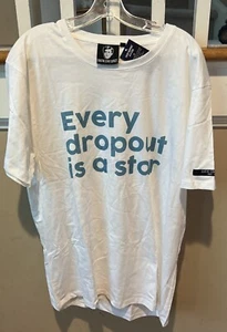 Quatre Cent Quinze Size XL T Shirt White "Every Dropout Is A Star" Paris - Picture 1 of 7