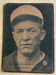 Grover Alexander Phillies 1931 W517 #15 Salón de la fama Variación azul marino - Imagen 1 de 2