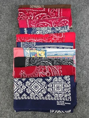 Vtg Bandana Lot Of  10 Wamcraft Paris Fast Color Hewlett Packard (B) - Image 1 of 4