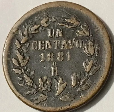 1881 Ho Mexico 1 Centavo Hermosillo ERRORS - Image 1 of 2