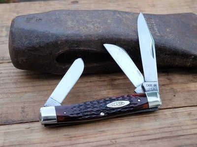 Case XX USA 6392 Stockman 1965-1969 Stunning Reddish Jigged Bovine  - Image 1 of 4