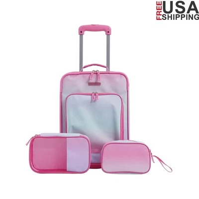 Juego de 3 piezas de equipaje de viaje para niños cubo de embalaje rodante lado blando kit de viaje EE. UU. Foto 1 de 4