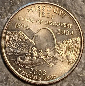 2003 P Missouri quarter *strike through Lamination Error* ?  MS Uncirculated - Picture 1 of 8