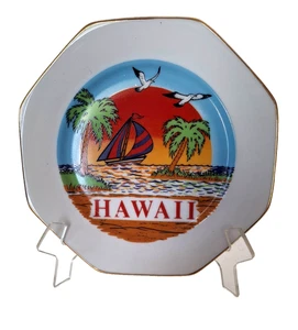 Plato de Estado Decorativo Recuerdo Hawaiano Vintage 7" Hecho en Japón - Imagen 1 de 6
