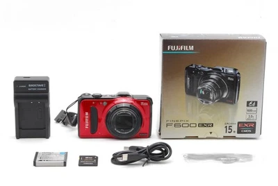 【Near Mint】Fujifilm FinePix F600EXR 16MP Digital Camera Red 15x Zoom GPS Tested - Image 1 of 4