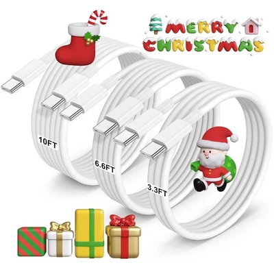 60W USB-C to USB-C Cable Fast Charger PD Cord For iPhone 16 15 14 13 12 11 pro - Image 1 of 4