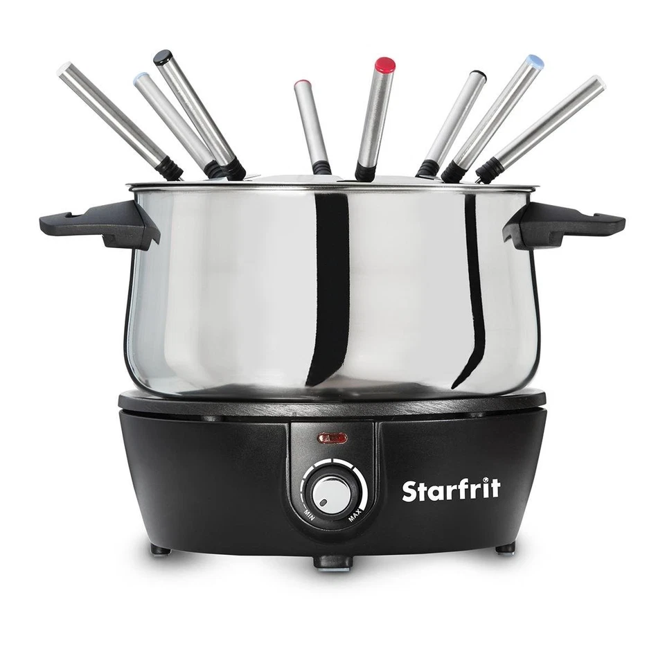 Conjunto de fondue elétrico Starfrit 12 peças 3L 1500W queijo chocolate cabo magnético - Imagem 1 de 4