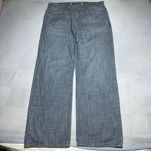 Pantalones de mezclilla vintage Y2K Levi’s 569 sueltos rectos holgados pierna ancha solapa bolsillos 38x34 - Imagen 1 de 15