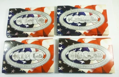 Lot: 1999, 2000, 2001, & 2003 S Clad Proof State Quarter Sets with Box & COA - Image 1 of 4