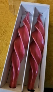 Carolina Designs Vintage Twirl Kerzen Dusty Rose 12" offene Box #8910-05 - Bild 1 von 5
