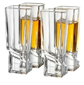 JoyJolt Bicchieri Carre Shot Quadrati Base Pesante Shot Glass (Set di 4) 1,8 oz 50 ml.139 - Foto 1 di 8