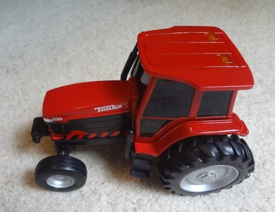 2001 Maisto Hasbro Diecast Tonka 510 Farm Toy Tractor Red 6.5" long, sounds - Image 1 of 4