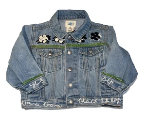 Giacca denim ricamata Baby Gap vintage rara Baa Baa pecora nera 12-24 mesi - Foto 1 di 9