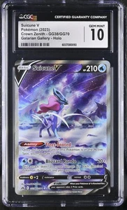 Tarjeta Pokémon Galería Galariana CGC 10 Suicune V 2023 Corona Zenith GG38/GG70 - Imagen 1 de 2