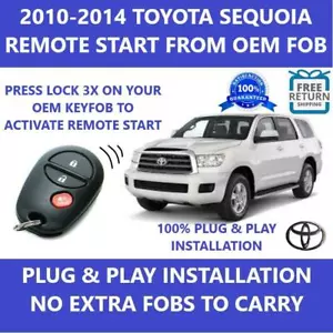 PLUG & PLAY REMOTE START 2010-2014 TOYOTA SEQUOIA G-KEY - Picture 1 of 1