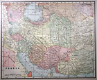 Old 1900 Cram's Atlas Map ~ ASIA - PERSIA - AFGHANISTAN ~ Free S&H