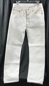 501 Levi White Jeans w/ original Orange Tag 1960s VTG classic 5 button fly