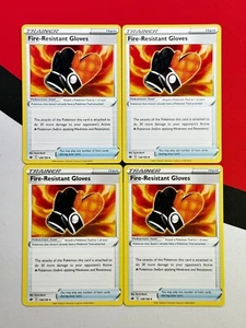 Fire-Resistant Gloves Trainer x4 138/198 Chilling Reign Pokemon Playset 4x - Picture 1 of 1