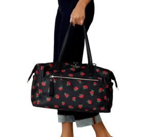 Kate Spade Chelsea Weekender - Rose Toss Print Gym Duffle Travel Bag Floral - Picture 1 of 6