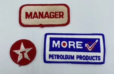 Vtg Gas Service Station Employee Manager Patches Texaco Petroleum Lot Of 3 - Image 1 of 2