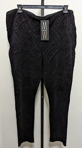 MarlaWynne Women's Plus Black Velvet Legging Skinny Leg Pull On Size 2X  - Picture 1 of 9