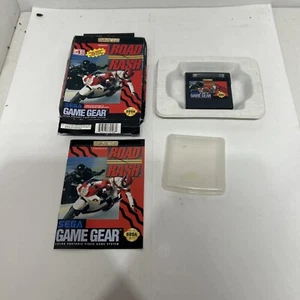 SEGA ROAD RASH W/ MANUAL AND BOX AND TRAY - GAME GEAR AUTHENTIC USA - Picture 1 of 11