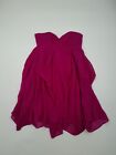 BNWT Spotlight Warehouse Fuchsia Pink Handkerchief Hem Strapless Silk Dress UK12