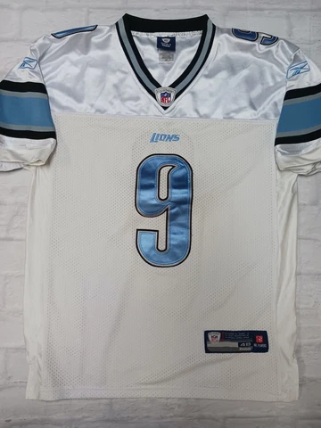 Reebok NFL Detroits Lions Jersey 9 Stafford in White Size 48 Cover