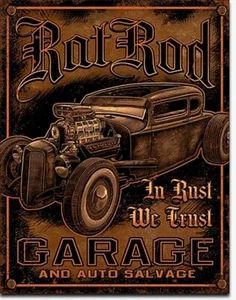 Cartel USA Hot Rod cartel coche clásico coche estadounidense 30 x 40 cm taller de coches antiguos *653 - Imagen 1 de 3