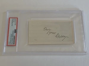 Cassius Marcellus Clay US Ambassador Russia Signed Autograph Cut PSA DNA j2f1c - Picture 1 of 1