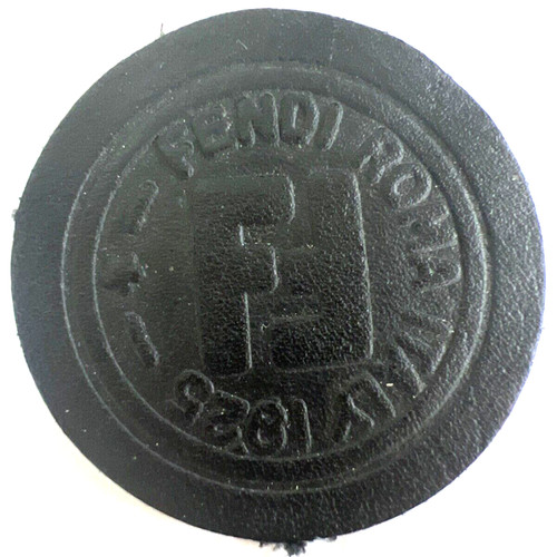 Patch logo FENDI in vera pelle toppa rotonda toppa marca famosa toppa di tendenza