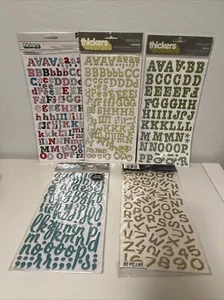 Sticker Lot Alphabet Scrapbooking 3D Stickers Letters Thickers - Picture 1 of 11