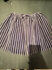 H&M Girls Striped Tulle Skirt, Size 7-8, navy blue/ ivory