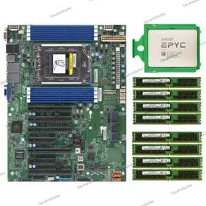 Płyta główna Supermicro H12SSL-i + procesor AMD EPYC 7282 + kombinacje pamięci RAM Samsung 2666MHz - Zdjęcie 1 z 12