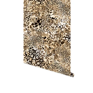 18"x117"  Tiger Leopard Pattern Peel&Stick Removable Self-Adhesive Wallpaper 202 - Picture 1 of 10