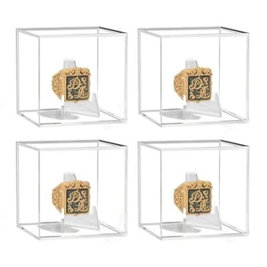 Confezione da 4 Vetrina Anello Campionato Portaoggetti per Anello Sportivo Candy Box - Foto 1 di 7