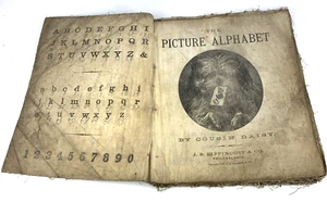 The Picture Alphabet Book Cloth 1879 Cousin Daisy Illustrated 9.5 x 8" Antique - Bild 1 von 10