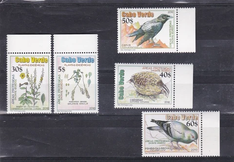 Cape Verde mount Gordo, bird, plants mnh set 2010 Cover