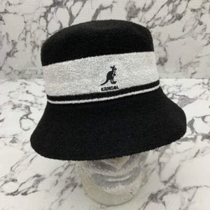 Bermudas Kangol para hombre a rayas negras | sombreros informales blancos nuevos con etiquetas - Imagen 1 de 5