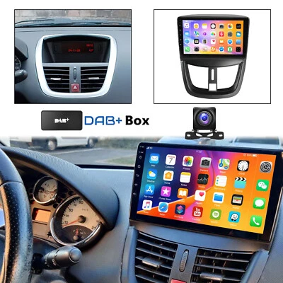9'' Android 14 Autoradio Wireless CarPlay NAVI GPS Für PEUGEOT 207 CC 2006-2015 - Bild 1 von 4